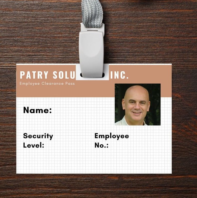 Custom Digital Id Badge, Work ID Card, Plastic Badge, Office Badge
