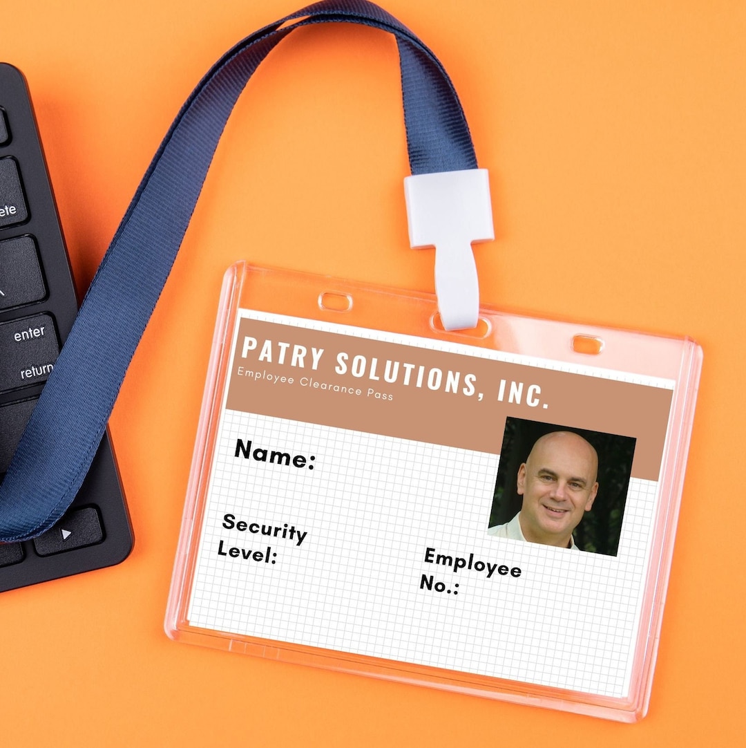 Custom Digital Id Badge, Work ID Card, Plastic Badge, Office Badge