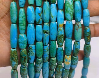 AAA Natural Kingman Turquoise 21mm Arizona Smooth 18 Inch Stone