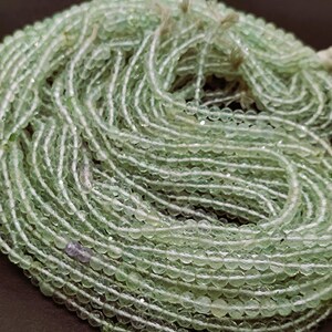 4 mm natürliches Licht grün Fluorit Edelstein Rondelle Perlen 16-Zoll-Strang Bead Echte Fluorit Edelstein Perlen Schmuck Halskette machen Edelstein