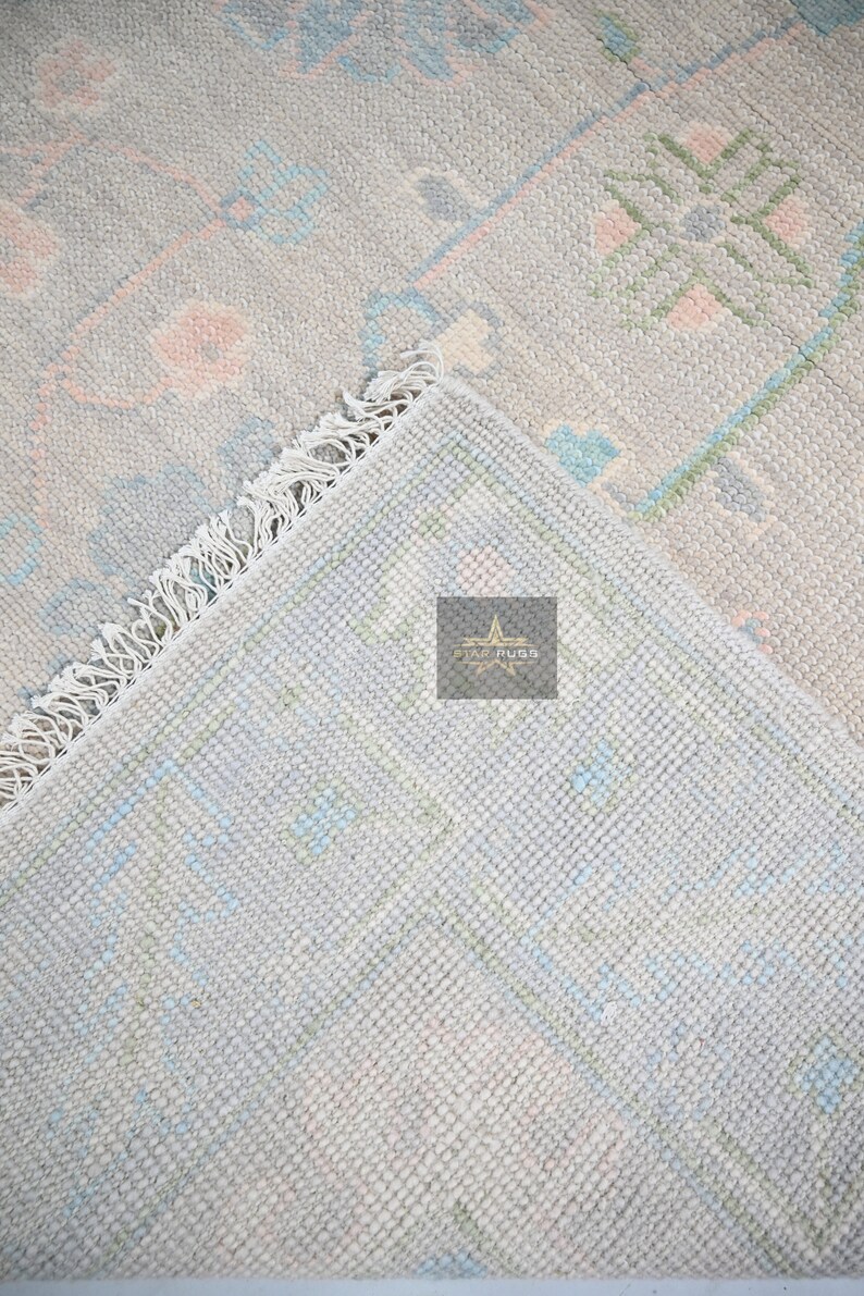 Turkish Abstract Rugs Handmade Oushak Wool,abstract Grey Design, NZ Wool Area Rug, Origin ...