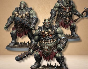 Colossal ogre in fantasy armor for battle games - Labyrinth Models