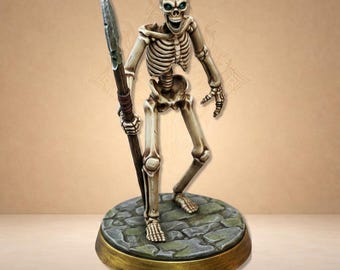 Warrior skeleton with spear for role-playing games or dioramas - Dungeon Dog