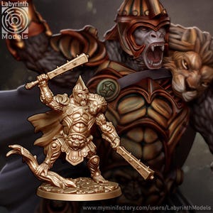 Tyran figurine chef brutal fantasy pour jeu de rôle et wargame Labyrinth Models