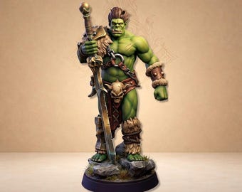 Giant armed half-orc barbarian for role-playing games or collecting - Dungeon Dog