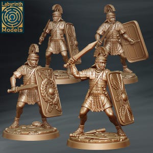 Legionärsminiatur, Fantasyfigur der imperialen Infanterie für Rollenspiele und Tabletop-Spiele, Labyrinth Models