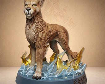 Magical guard dog on a runic base, compatible with role-playing games - Dungeon Dog