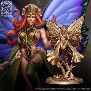 Figurina della Regina delle Fate, sovrana fatata fantasy per giochi di ruolo e wargame, Labyrinth Models