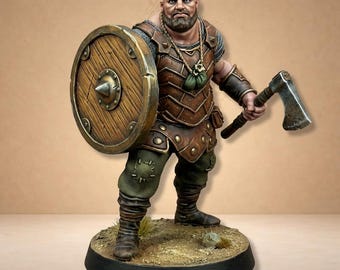 Bearded warrior with axe and shield for role-playing games - Dungeon Dog