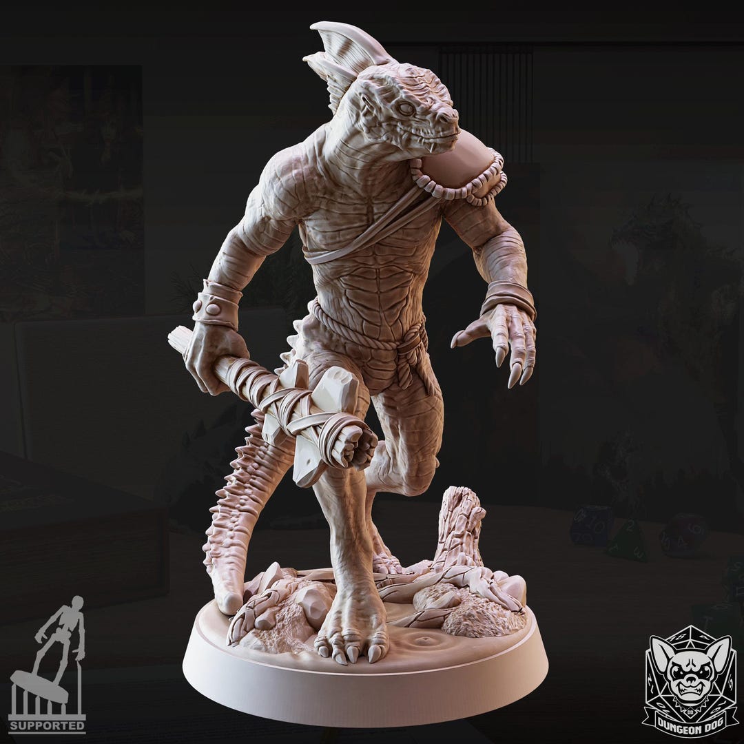 Dungeon Dog - Lizard Folk - A - Resin Figurine - Etsy