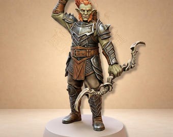 Goblin warrior archer in armor with ornate bow - Dungeon Dog