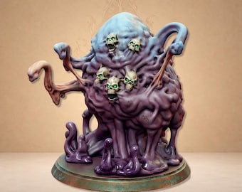 Multi-skulled mutant demon, chaotic fantasy resin figurine - Dungeon Dog