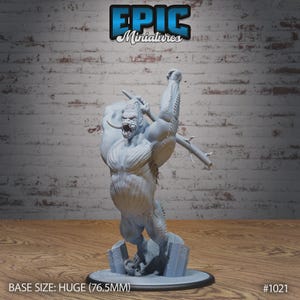Grand singe de jungle figurine attaquante fantasy pour jdr - Epic Miniatures