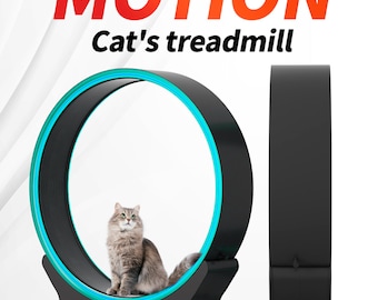 Blue Cat Wheel Exercise Running Activity Tracking Pet Running Ring