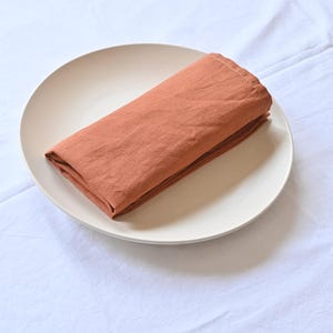 Terracotta Cotton Napkins: 100 Pack, Stonewashed Organic Fabric