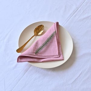 Dusty pink cotton napkins, Softened cotton napkin set, Wedding napkins, Dinner napkins, Easter napkins Cloth napkins, Handmade cotton napkin