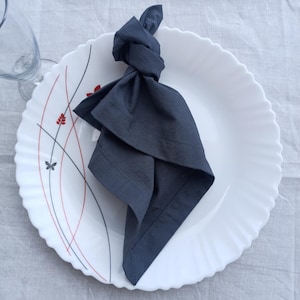 100 Pack Of Charcoal Grey Cotton Napkin For Dining Or Everyday Meals At Home/Wedding/Party Table Décor Kitchen Cotton Napkins For Dining
