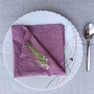 Dusty Pink Cloth Napkins Set, 100 Pack Cotton Wedding Napkins, Family Dinner Table Napkins, Washed Stonewashed Cotton Napkins, Napkins Set