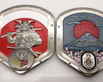 USS Shoup First Class Petty Officer Association (FCPO) Samurai Challenge Coin (Original)