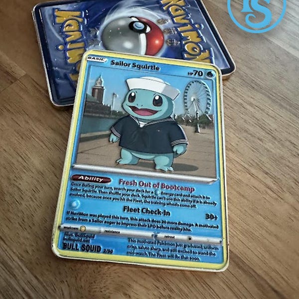Tarjeta Navimon "Sailor Squirtle" de edición limitada (2 de 50) - Serie del Campo de Entrenamiento a la Flota