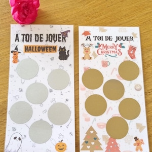 défis, jeux à gratter Halloween et Noël, pour économiser s'amuser et gérer son budget