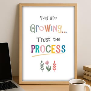 Motivational, Wisdom Quote: Trust the Process Wall Poster for Home and Office - Digitally Downloadable in Multiple Sizes - HD 300 DPI Images