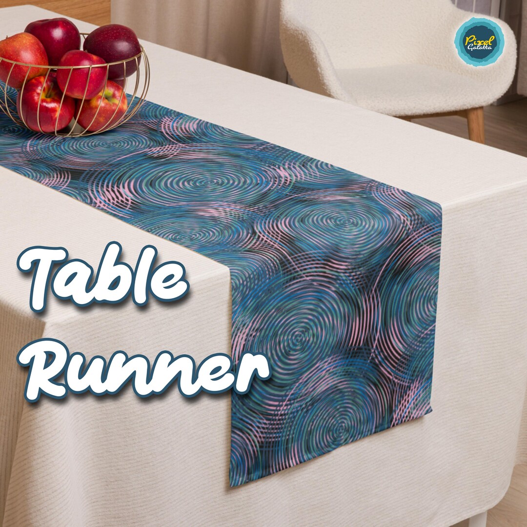 Abstract Swirl Pattern Table Runner: Modern Dining Decor, 90" X 16" - Etsy