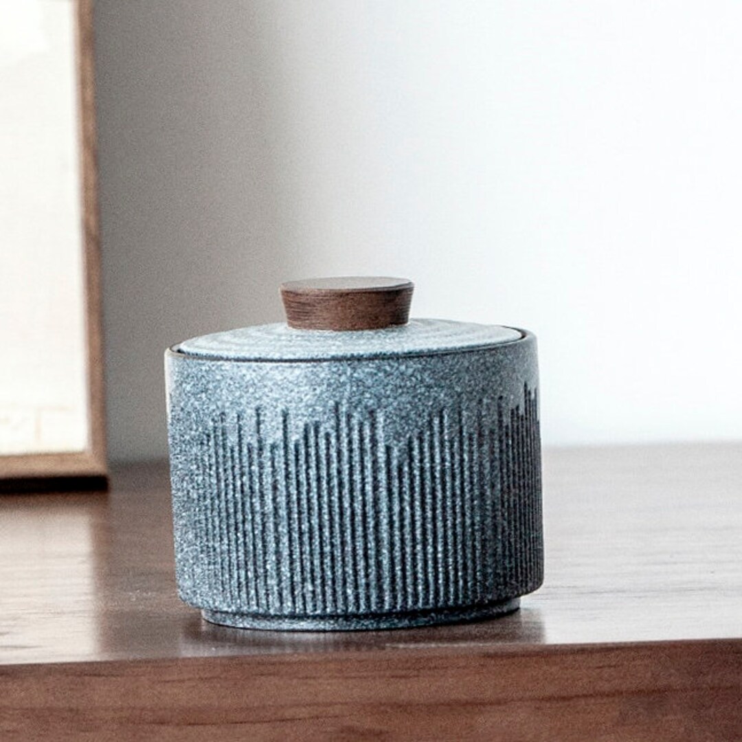 Japanese Containers Tea Caddy Tea Storage Jar Pottery Etsy
