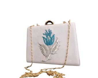 Elegant Beaded Evening Bag, Colorful Boho Shoulder Bag, Handmade Embroidered Purse, Unique Gift for Her