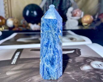 Perfect!Natural Kyanite Quartz Tower, Gemstone Obelisk, Wand Gemstone Point Home Decor.