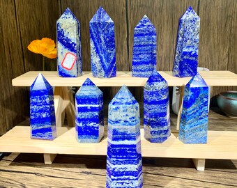 9 Kinds Natural Lapis Lazuli Towers,  Blue Gemstone Points,  Healing Crystal Obelisks, Chakra Generator, Home Decor Gifts.