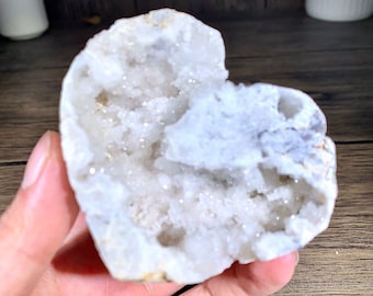 Rare Mystery quartz geode hearts from Morocco stone, heart carvings, quartz geode, crystals healing, Valentines day gifts. Random.
