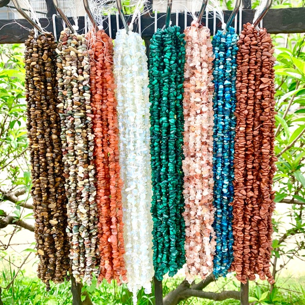 14" Natural Crystals Stretchy Chip DIY Bracelets, Gemstone Bracelet For Women, Healing Crystals Chip Wall Arts, Crystal Chain Gift For Mom.