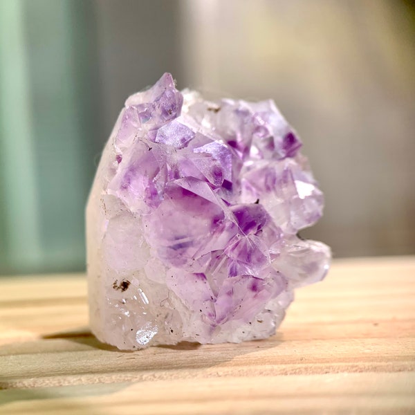 1.3''Natural Amethyst Geode, Raw Amethyst Cluster, Purple Crystal Cluster, Home Decor, Mineral Specimen, Crystal Healing Ornaments.ZJD01