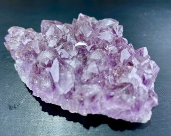 AAAAA+ Natural transparent Ametista Amethyst Geode Quartz Cluster Crystal Specimen Energy Healing, purple crystal stone ,Crystal Raw.jc18