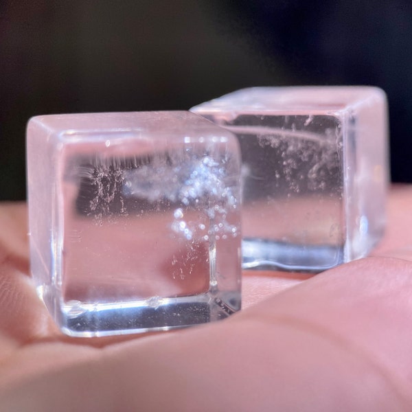 Natural mini clear quartz crystal Rubik's cube, crystal Square, Reiki healing, Home decoration gifts ( 1pc )