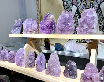 1.5''-3''Geode di ametista naturale, grappolo di ametista grezza, grappolo di cristallo di quarzo, decorazioni per la casa, regali di San Valentino, guarigione dei cristalli, energia.