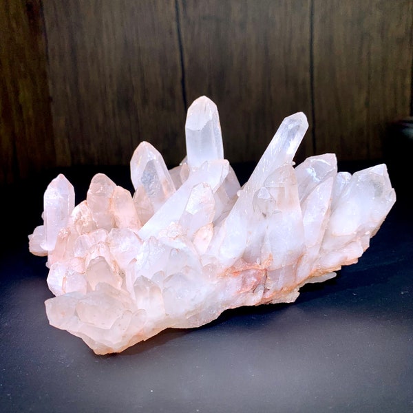 8"+3.1lb Large Natural Clear Quartz Cluster, Healing Crystal, Raw Titanium Crystals, Clear Quartz Point, Mineral Specimen, Home Decor.BJC54