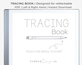 Tracing Book | reMarkable 2 Template | Trace and Learn | Writing Practice for Kids | Handwriting