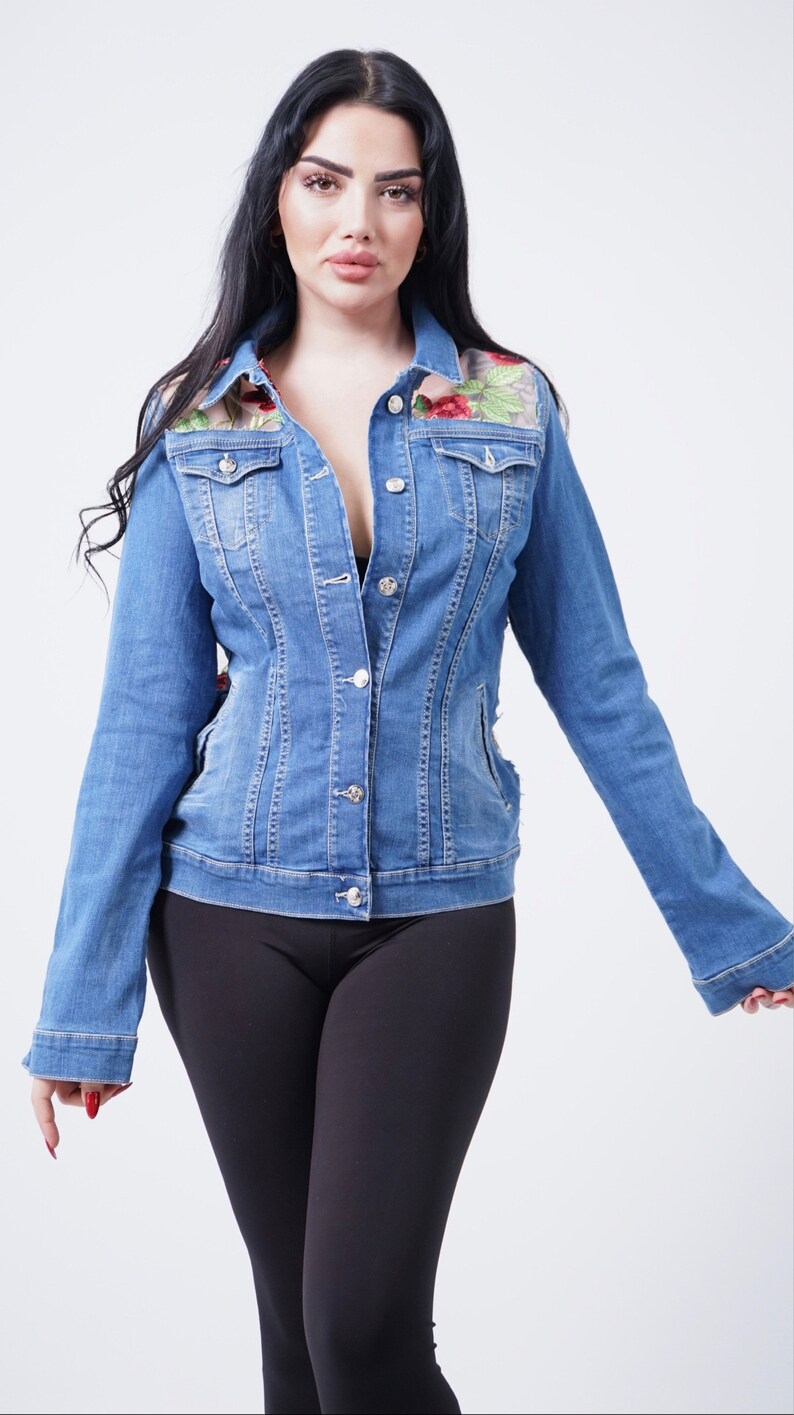 Jasmine Boho Denim Jacket main image 0