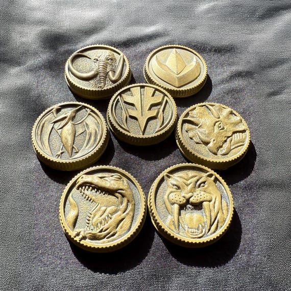 m&m's  超激レア　メダル　limited edition coins Power Rangers MMPR Original Power Coin Replica Set: Master