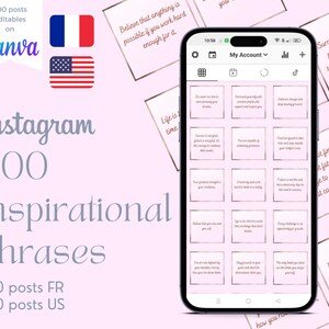 200 posts instagram motivation pour coaches ou entrepreneurs. publications instagram prêtes à l&#39;emploi