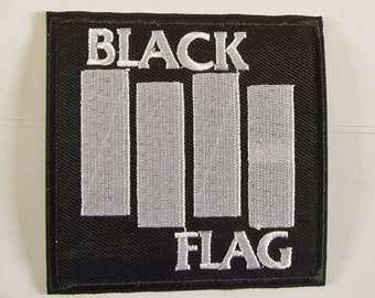 Square BLACK FLAG -Iron-On/Sew-On Patch logo
