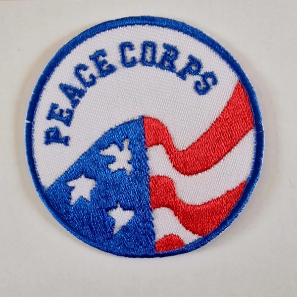 USA PEACE CORPS Round Shirt/T-shirt Iron-On Sew-On patch