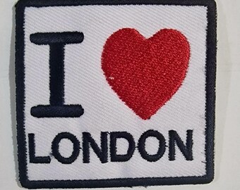 I LOVE LONDON -Shirt-T-shirt Iron-On/Sew-On Patch logo