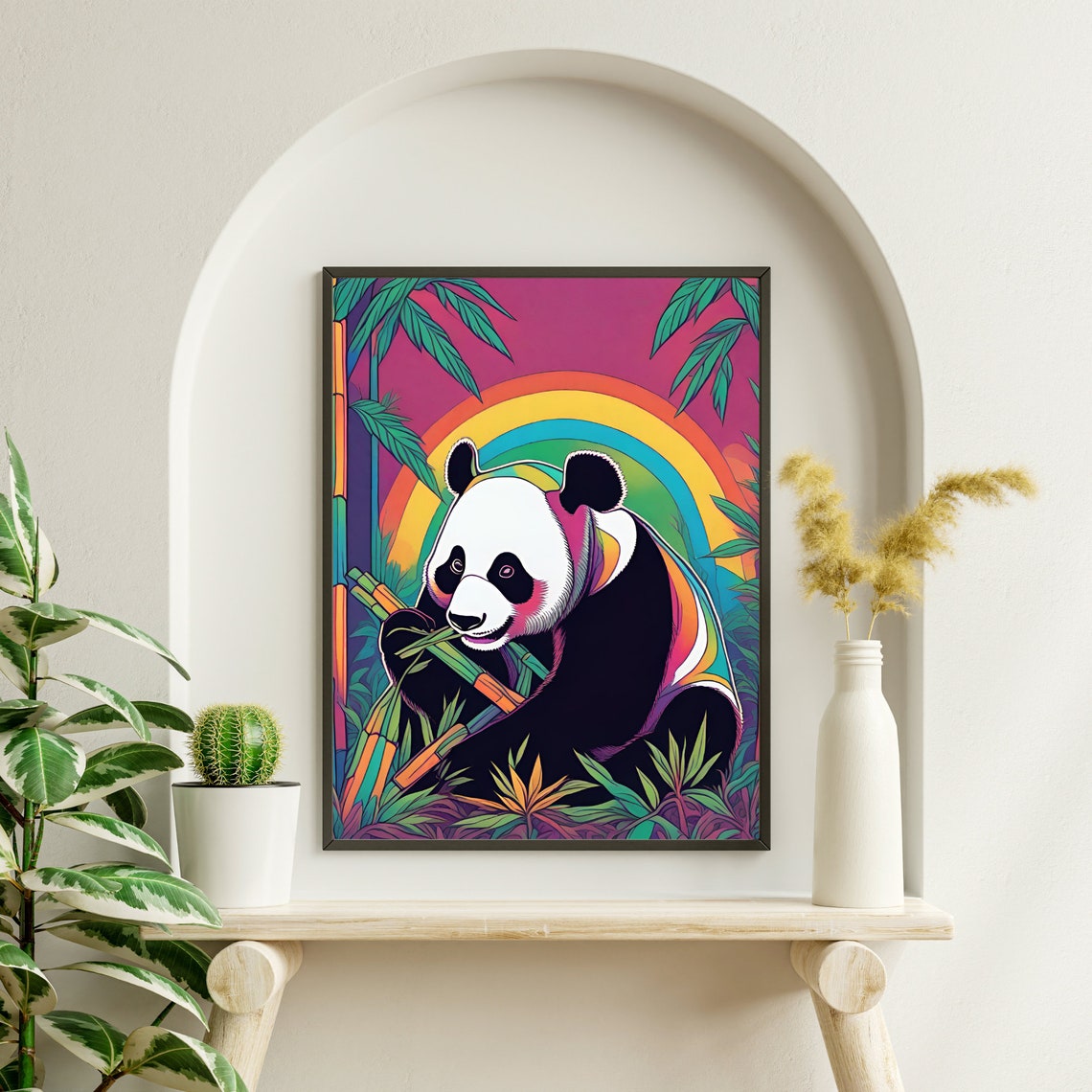 DIGITAL PRINT Bamboo Panda Wall Art Digital Art Scenic Print Instant