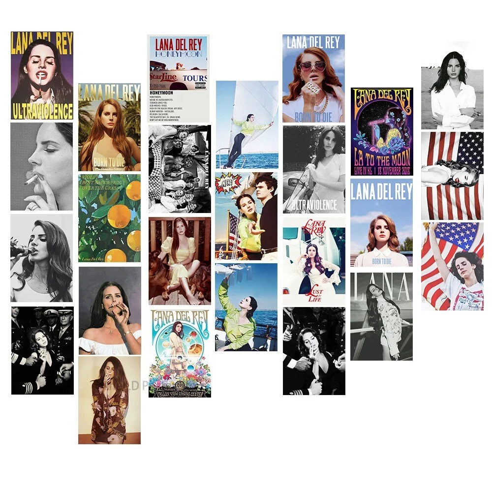 Stickers Lana Del Rey Posters Sticker Laptop Waterproof Skateboard Cafe ...