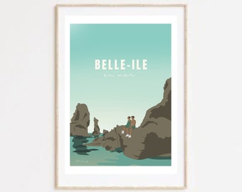 Affiche Belle-île en mer Bretagne