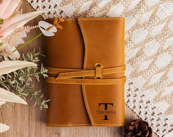 Leather Journal Refillable, Leather Notebook, Travel Journal, A5 A6 Notebook Cover, Leather Diary, Mother's Day Gift