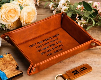 Valet Tray for Dad, Father's Day Gift, New Dad, Catch All Table Tray, Coming Home is the Best Part of my day, Custom Valet Tray, Key Tray